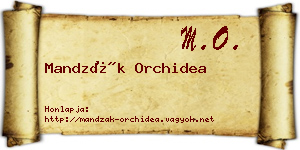 Mandzák Orchidea névjegykártya